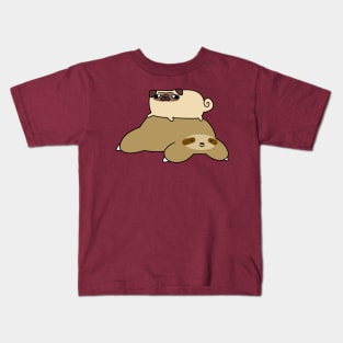 Sloth and Little Pug Kids T-Shirt